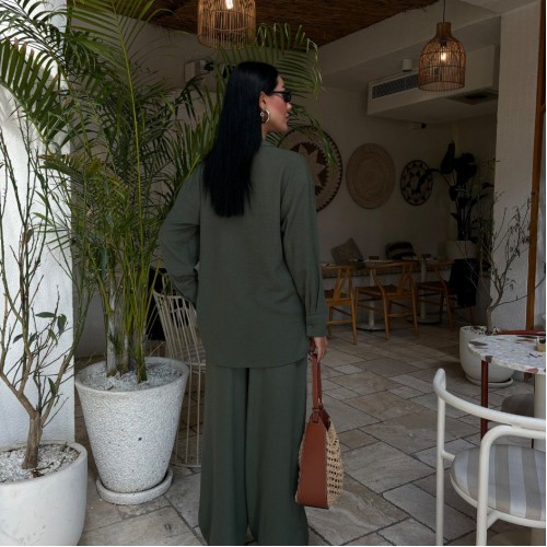 222860 TOPTAN HAKİ PANTOLON TAKIM toptan bayan giyim