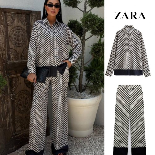 222874 TOPTAN DESENLİ PANTOLON TAKIM toptan bayan giyim