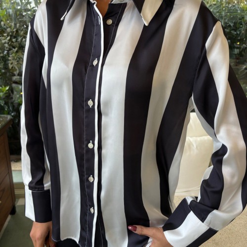 222908 TOPTAN ÇİZGİLİ GÖMLEK toptan bayan giyim