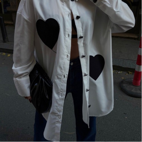 222927 TOPTAN BEYAZ GÖMLEK toptan bayan giyim