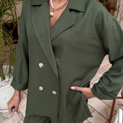 222960 TOPTAN HAKİ PANTOLON TAKIM toptan bayan giyim