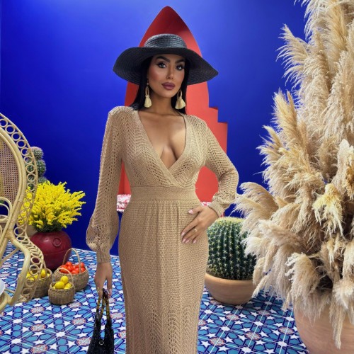 222964 TOPTAN VİZON ELBİSE toptan bayan giyim