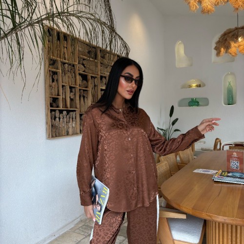 222978 TOPTAN KAHVE PANTOLON TAKIM toptan bayan giyim