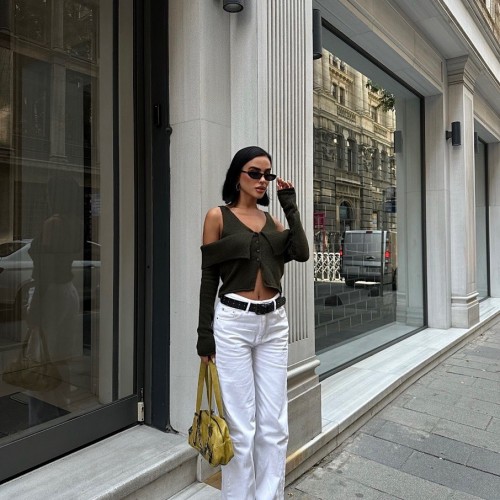 223138 TOPTAN HAKİ BLUZ toptan bayan giyim