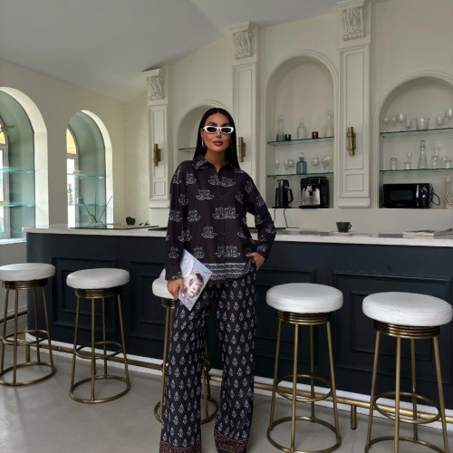 223178 TOPTAN SİYAH PANTOLON TAKIM toptan bayan giyim