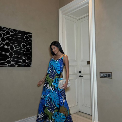 223409 TOPTAN DESENLİ ELBİSE toptan bayan giyim