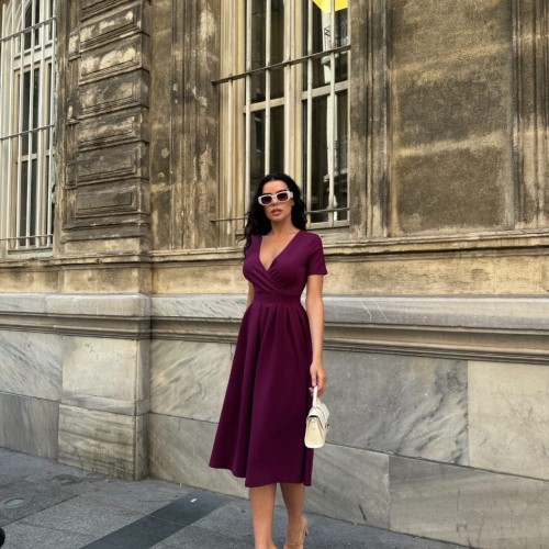 223470 TOPTAN MOR ELBİSE toptan bayan giyim