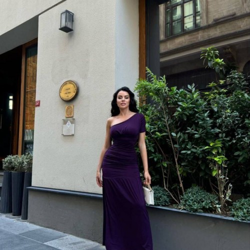 223475 TOPTAN MOR ELBİSE toptan bayan giyim