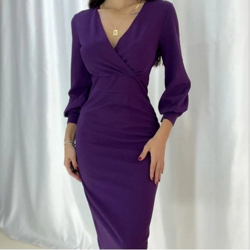 223511 TOPTAN MOR ELBİSE toptan bayan giyim