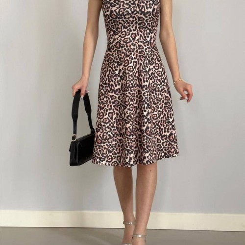 223560 TOPTAN DESENLİ ELBİSE toptan bayan giyim