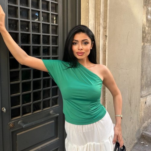 223613 TOPTAN YEŞİL BLUZ toptan bayan giyim