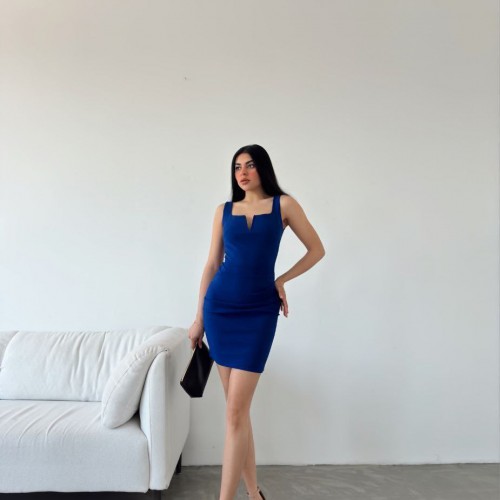 223681 TOPTAN SAKS ELBİSE toptan bayan giyim