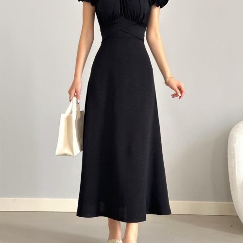 223696 TOPTAN SİYAH ELBİSE toptan bayan giyim