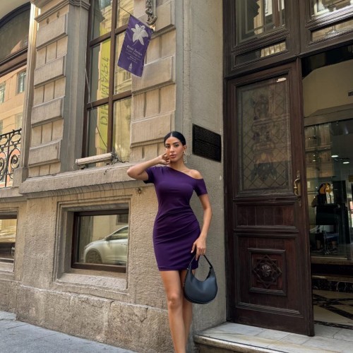 223888 TOPTAN MOR ELBİSE toptan bayan giyim