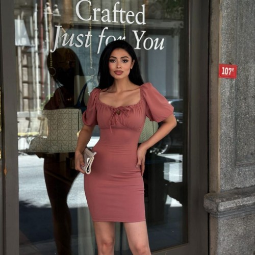 224084 TOPTAN GÜL KURUSU ELBİSE toptan bayan giyim