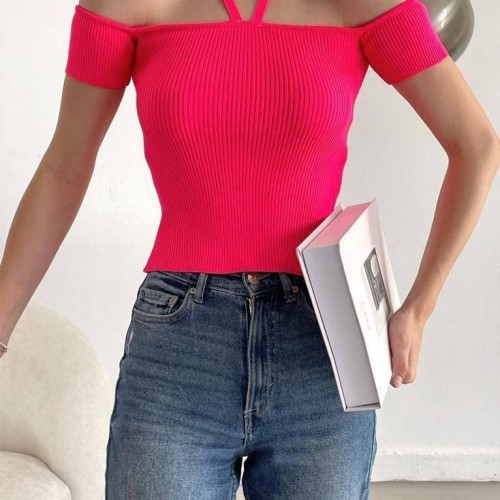 224115 TOPTAN FUŞYA BLUZ toptan bayan giyim