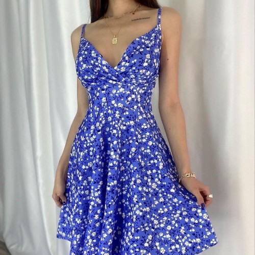 224162 TOPTAN DESENLİ ELBİSE toptan bayan giyim