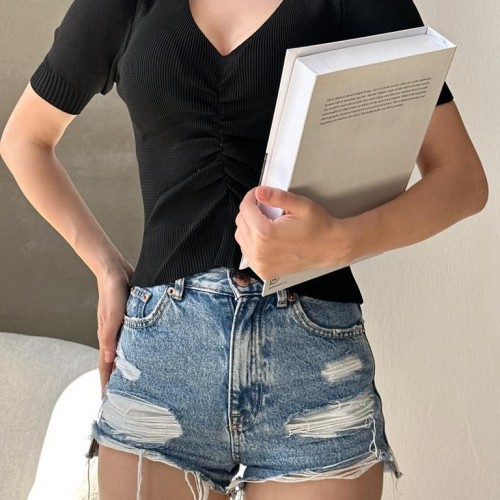 224192 TOPTAN SİYAH BLUZ toptan bayan giyim