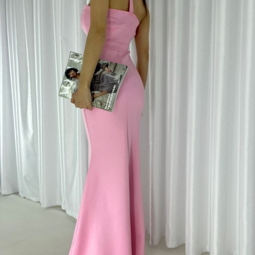 224208 TOPTAN PEMBE ABİYE toptan bayan giyim