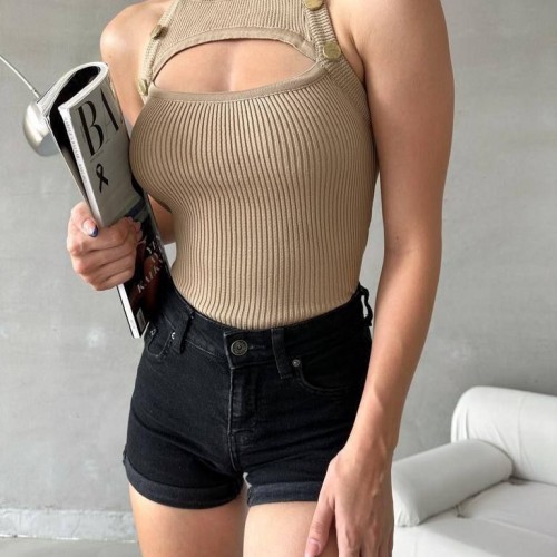 224296 TOPTAN BEJ BLUZ toptan bayan giyim