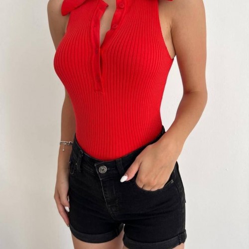 224310 TOPTAN KIRMIZI BLUZ toptan bayan giyim