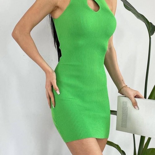 224322 TOPTAN YEŞİL ELBİSE toptan bayan giyim