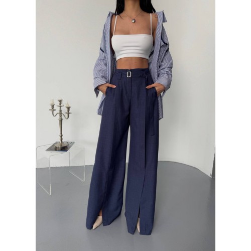 224524 Navy blue TROUSERS