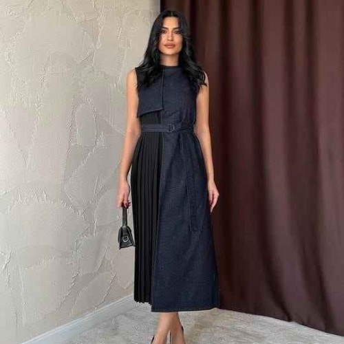 224656 TOPTAN SİYAH ELBİSE toptan bayan giyim