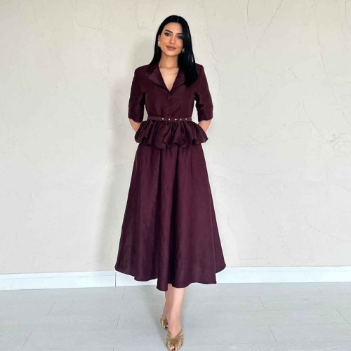 224660 TOPTAN MOR ELBİSE toptan bayan giyim