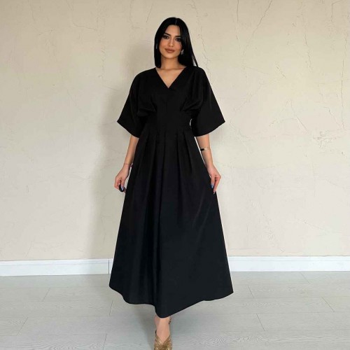 224679 TOPTAN SİYAH ELBİSE toptan bayan giyim