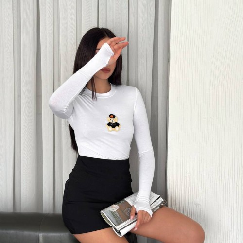 224959 TOPTAN BEYAZ BLUZ toptan bayan giyim