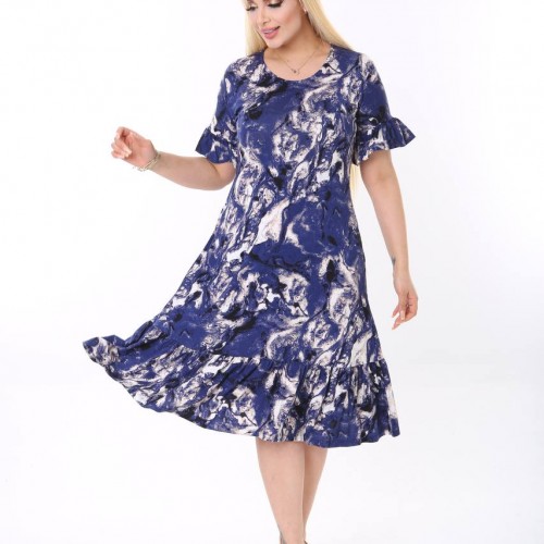 225332 TOPTAN DESENLİ ELBİSE toptan bayan giyim