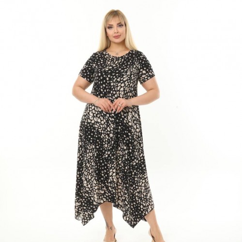 225440 TOPTAN DESENLİ ELBİSE toptan bayan giyim