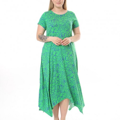 225446 TOPTAN DESENLİ ELBİSE toptan bayan giyim