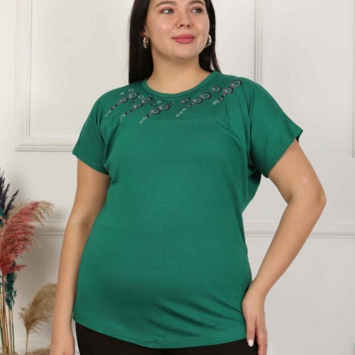 226142 YEŞİL BLUZ toptan bayan giyim