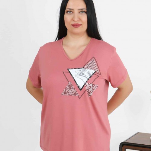 226190 PUDRA BLUZ toptan bayan giyim