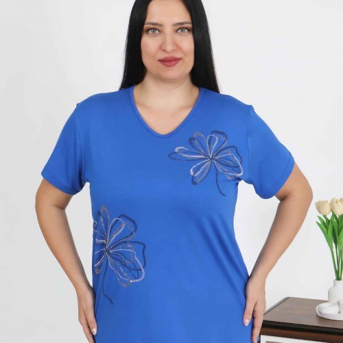 226218 SAKS BLUZ toptan bayan giyim