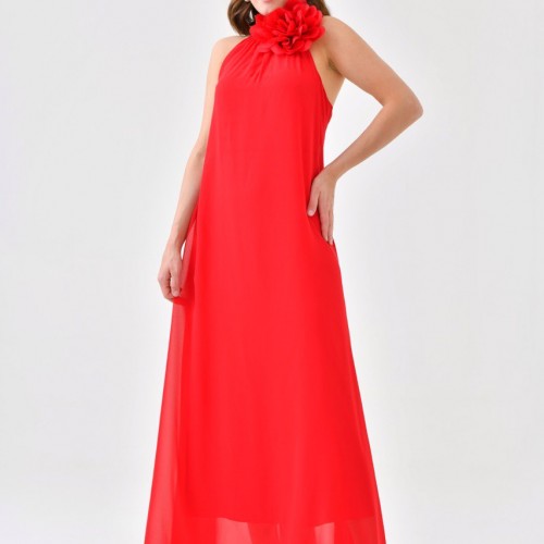 226365 KIRMIZI ABİYE toptan bayan giyim