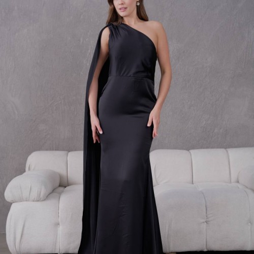 226395 SİYAH ABİYE toptan bayan giyim