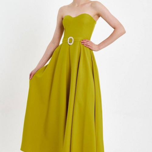 226396 YEŞİL ABİYE toptan bayan giyim