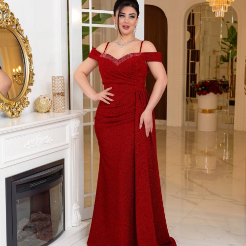 226465 BORDO ABİYE toptan bayan giyim