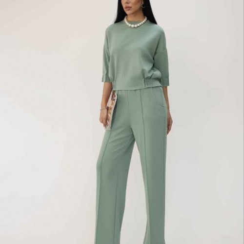 226497 SU YEŞİL EŞOFMAN TAKIM toptan bayan giyim