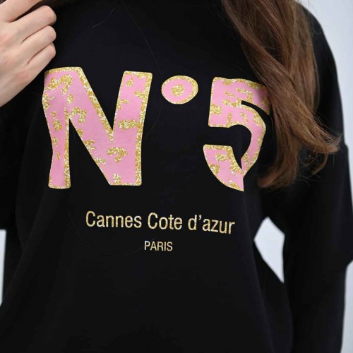 226499 SİYAH EŞOFMAN TAKIM toptan bayan giyim