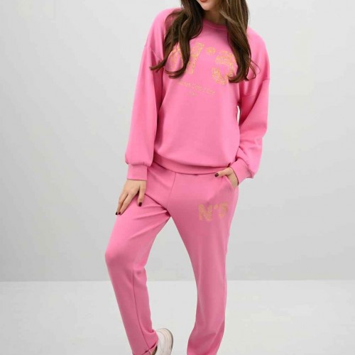 226502 PEMBE EŞOFMAN TAKIM toptan bayan giyim