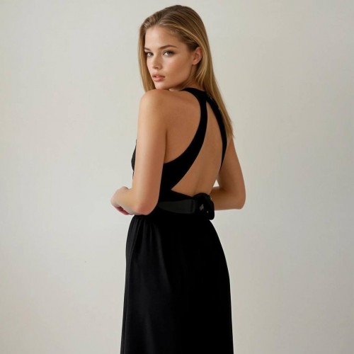 227359 SİYAH ELBİSE toptan bayan giyim