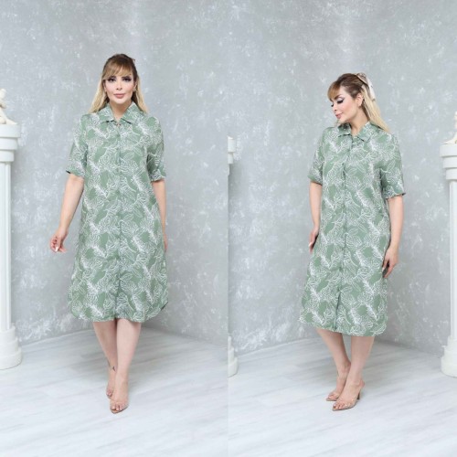 227719 TOPTAN DESENLİ ELBİSE toptan bayan giyim