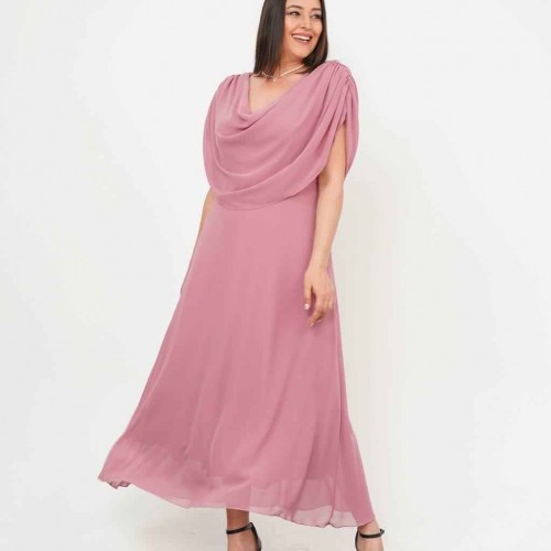 227722 TOPTAN PUDRA ELBİSE toptan bayan giyim