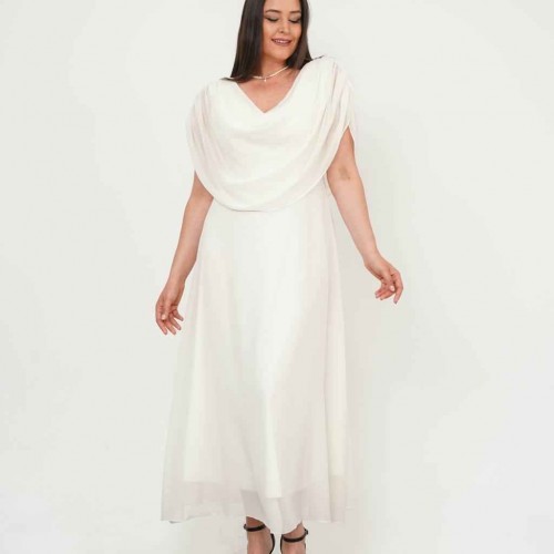 227724 TOPTAN BEYAZ ELBİSE toptan bayan giyim