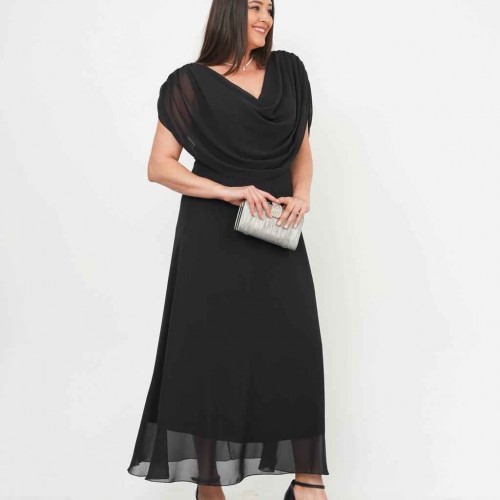 227725 TOPTAN SİYAH ELBİSE toptan bayan giyim