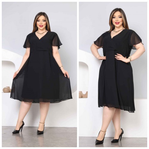 227734 TOPTAN SİYAH ELBİSE toptan bayan giyim